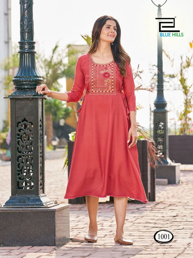 Butter Scotch Midi By Blue Hills Designer Kurtis Catalog
